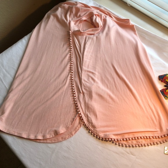 Cupio Blouse with PomPom trim detail on front and sides, Pink, Large, pre-owned - Picture 10 of 14